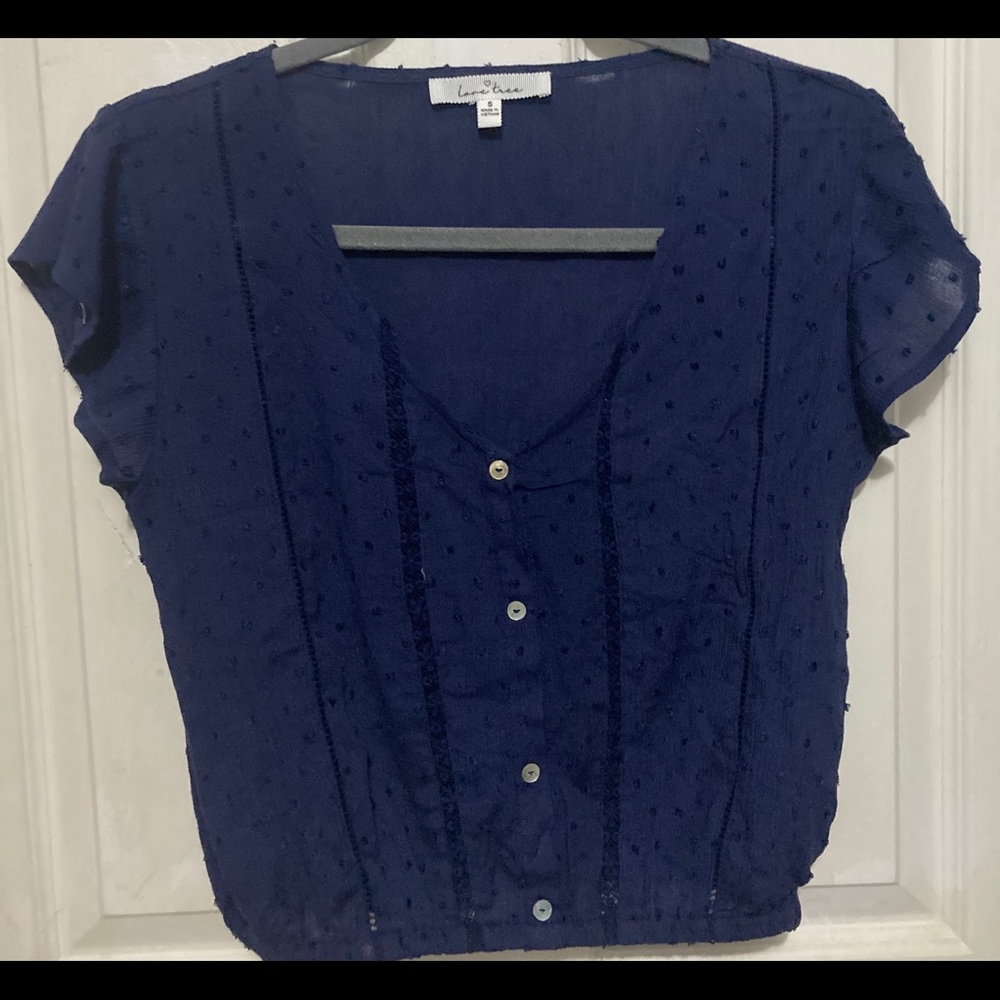 Navy Crop Top